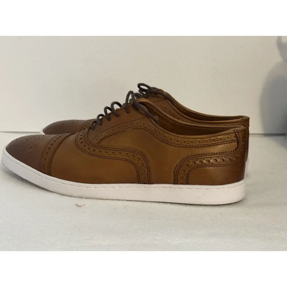 Allen Edmonds Strand Oxford Dress Sneaker Men's Walnut Brown Calf Leather 7.5 D